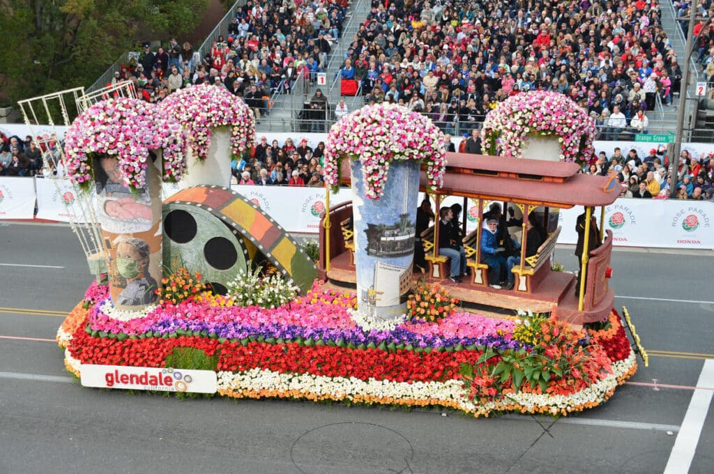 What happens to the Rose Parade 2024 floats after the event?