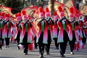 Marching Band in rose parade